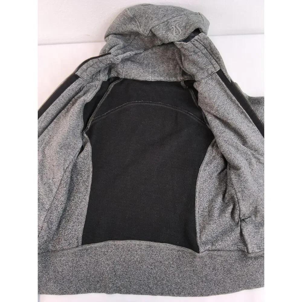 Lululemon Scuba Women's 6 Heathered Gray Full Zip Hoody #W5226